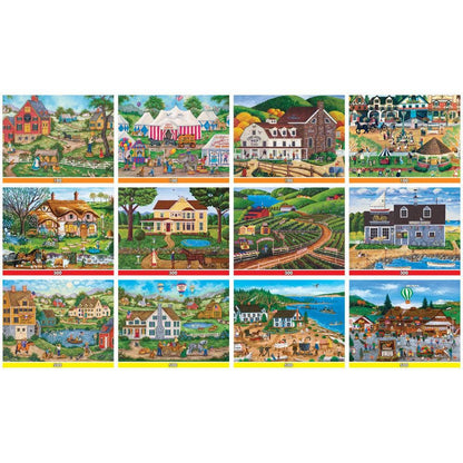 Folk Art Jigsaw Puzzle Collection - 12 Pack