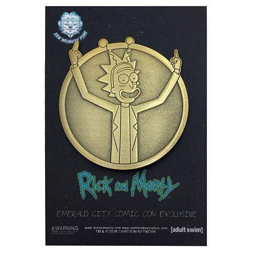 Zen Monkey: Peace Among Worlds Rick - Rick and Morty Enamel Pin