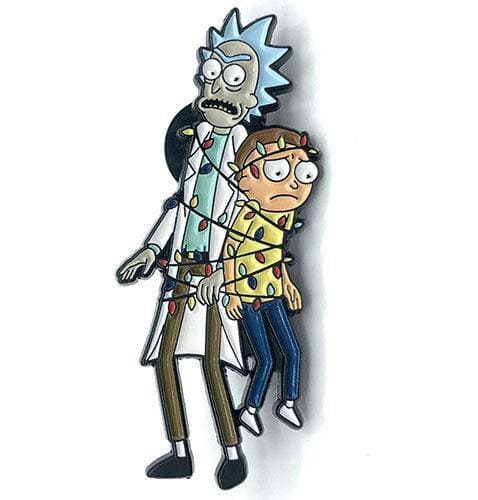 Zen Monkey: Rick and Morty Tangled in Lights - Rick and Morty Enamel Pin