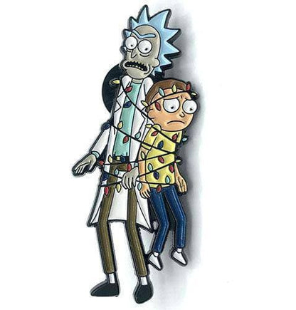 Zen Monkey: Rick and Morty Tangled in Lights - Rick and Morty Enamel Pin