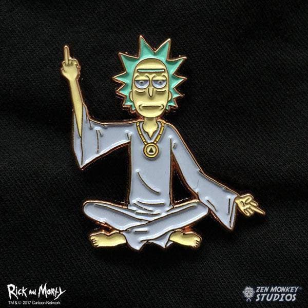 Zen Monkey: Spiritual Leader Rick - Rick and Morty Enamel Pin