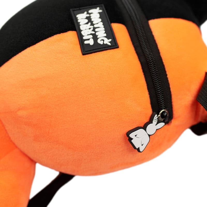 Rabbit Plush Backpack (20" ORANGE/BLACK)