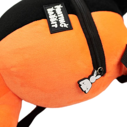 Rabbit Plush Backpack (20" ORANGE/BLACK)