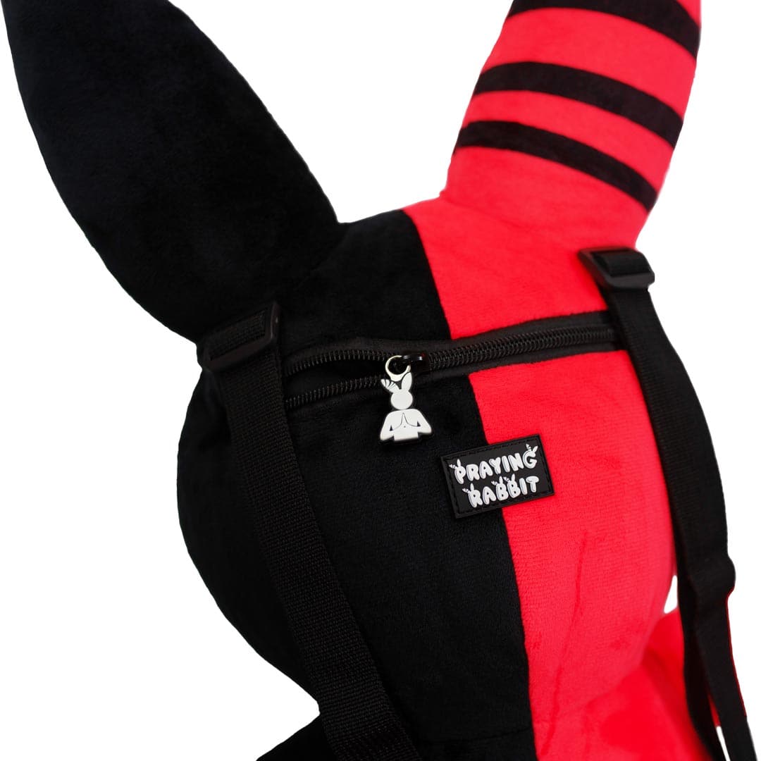 Bunny Plush Backpack 20" (RED/BLACK)