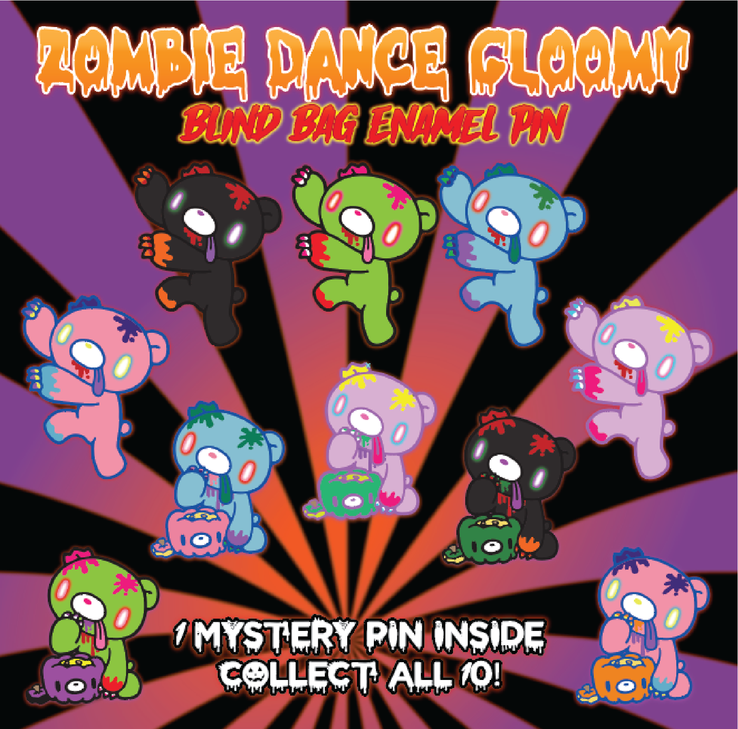 Zombie Dance Gloomy Bear Blind Bag Enamel Pin