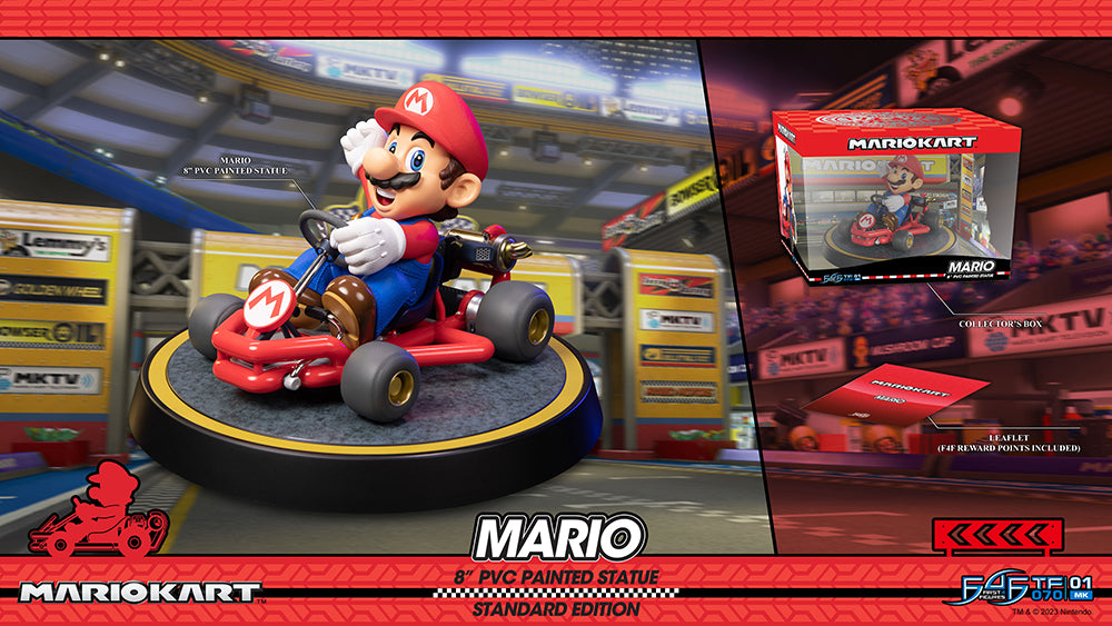 Mario Kart - Estatua pintada de PVC de Mario - PRÓXIMAMENTE