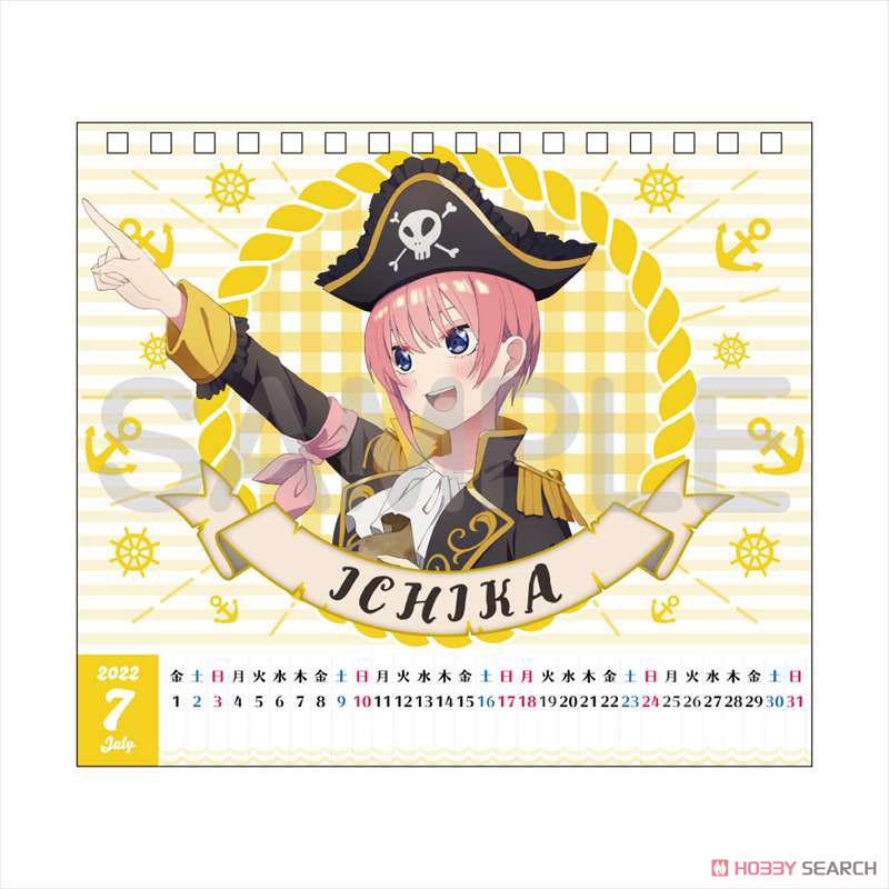 The Quintessential Quintuplets Season 2 Pirates Art Desk Calendar