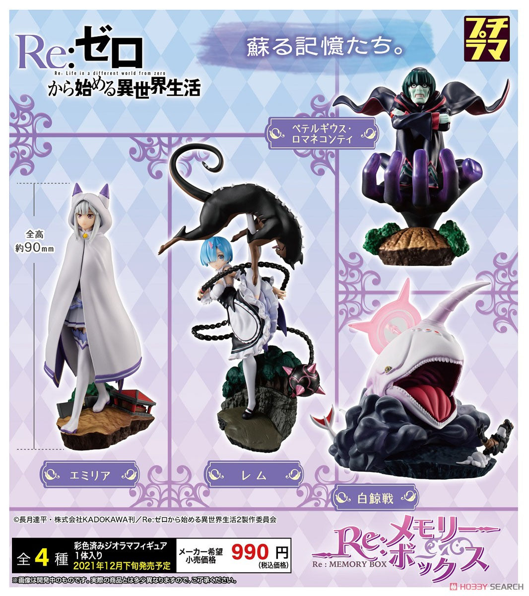 Petitrama Series Re:Zero -Starting Life in Another World- Re:Memory Box (Set of 4) (PVC Figure)