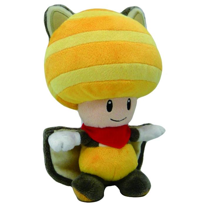 Super Mario Series Flying Squirrel Yellow Toad Plush, 9" Super Anime Store 