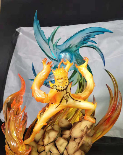 Naruto Shippuden Apocalypse Kurama &amp; Sage Mode Naruto-Harzstatue