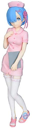 Sega ReZero Starting Life in Another World: Rem Premium Figure (Pink Nurse Version) Super Anime Store 