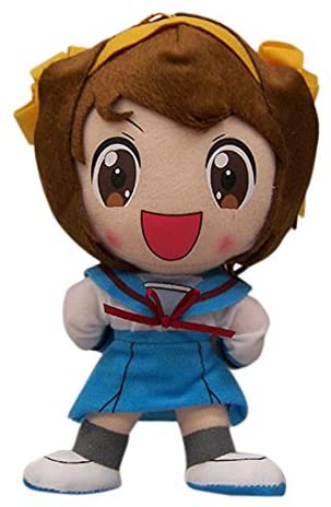 Great Eastern Melancholy of Haruhi Suzumiya: Haruhi Chan w/ Yellow Bow Plush, 8" - Super Anime Store FREE SHIPPING FAST SHIPPING USA