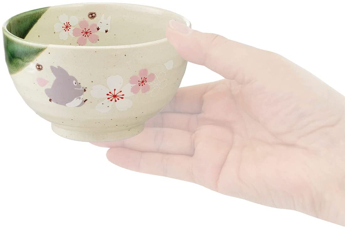 Totoro Traditional Japanese Dish Series - Small Rice Bowl (Sakura/ Cherry Blossom) "My Neighbor Totoro", Skater Super Anime Store