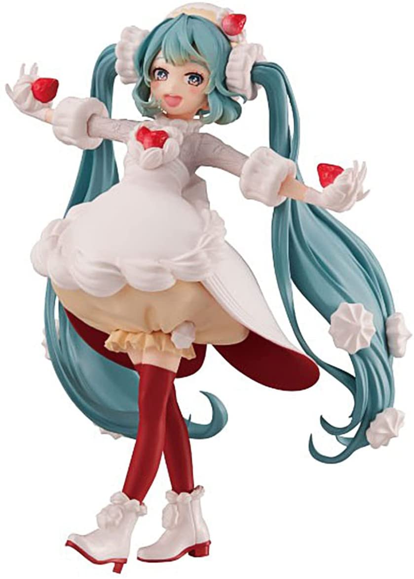 Hatsune Miku Strawberry Sweet Sweets Figure, 6.7" Super Anime Store