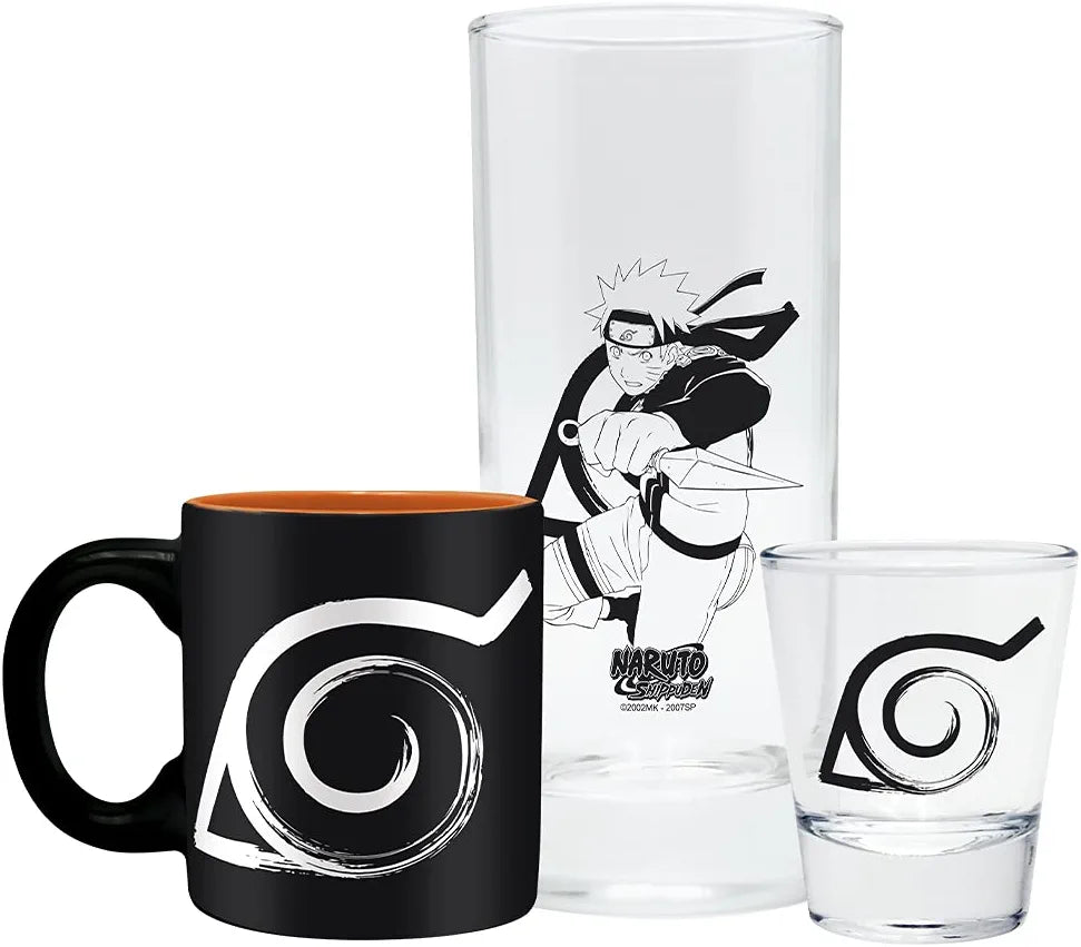 NARUTO SHIPPUDEN - Pck Glass + Espresso Mug