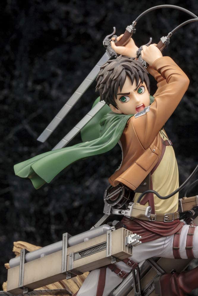 Kotobukiya Attack On Titan: Eren Yeager (Renewal Package Variant) ArtFX J Statue Figure Super Anime Store 