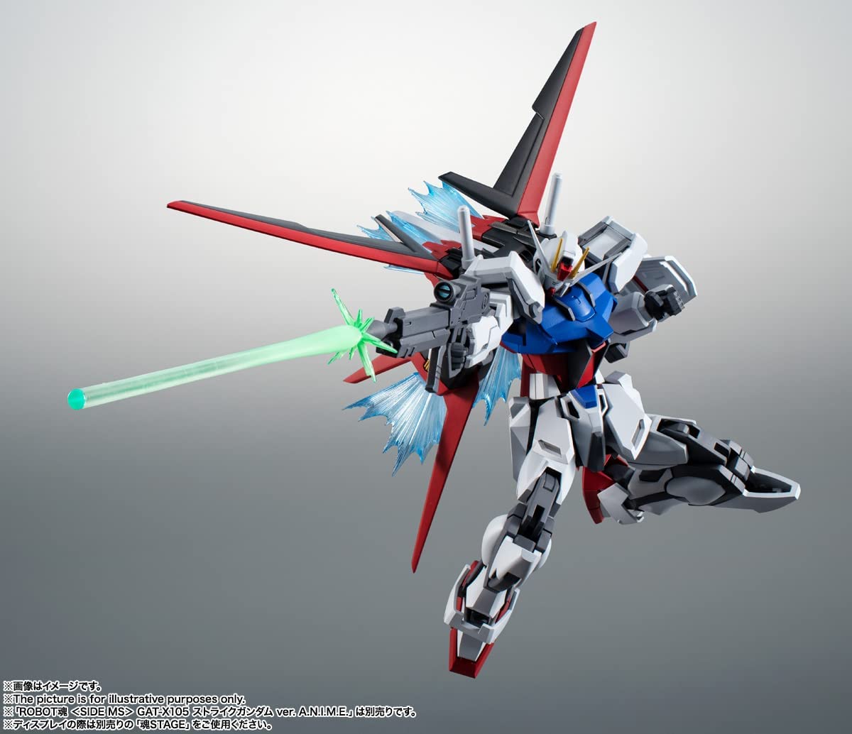 Tamashi Nations – Mobile Suit Gundam Seed – AQM/E-X01 Aile Striker &amp; Option Parts Set, Bandai Spirits The Robot Spirits