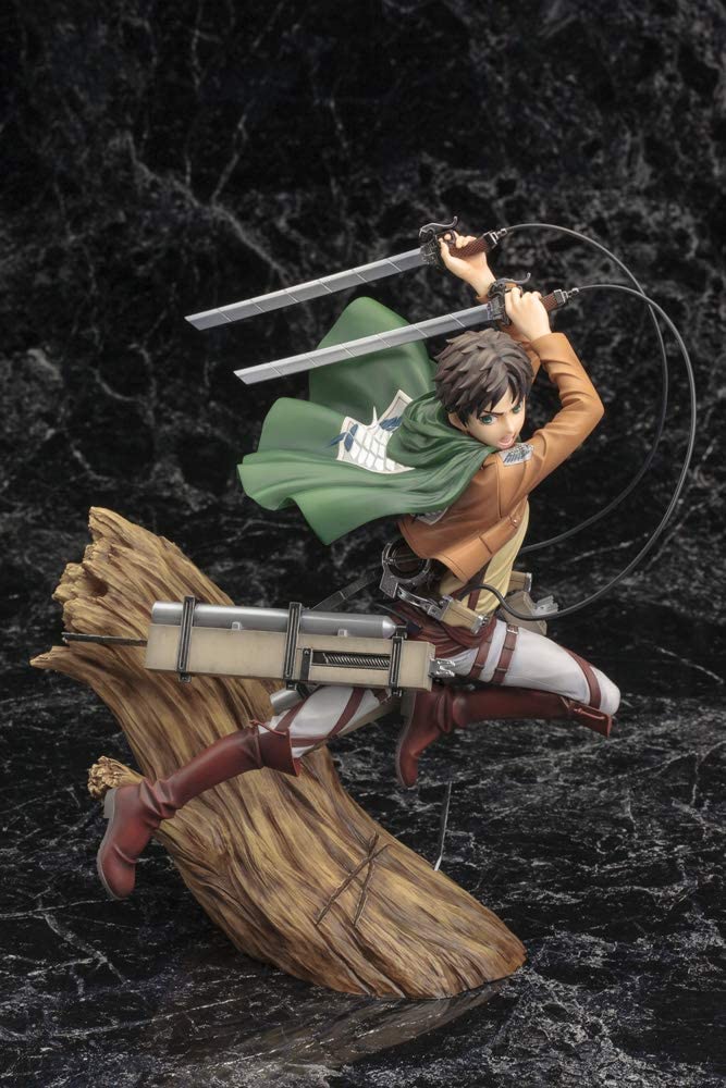 Kotobukiya Attack On Titan: Eren Yeager (Renewal Package Variant) ArtFX J Statue Figure Super Anime Store 