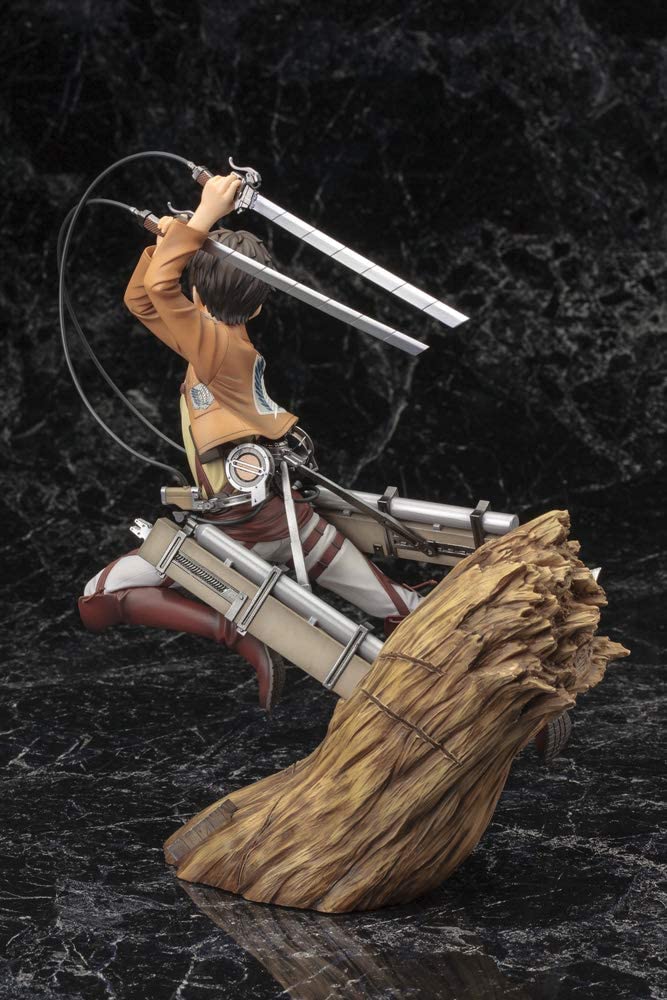 Kotobukiya Attack On Titan: Eren Yeager (Renewal Package Variant) ArtFX J Statue Figure Super Anime Store 