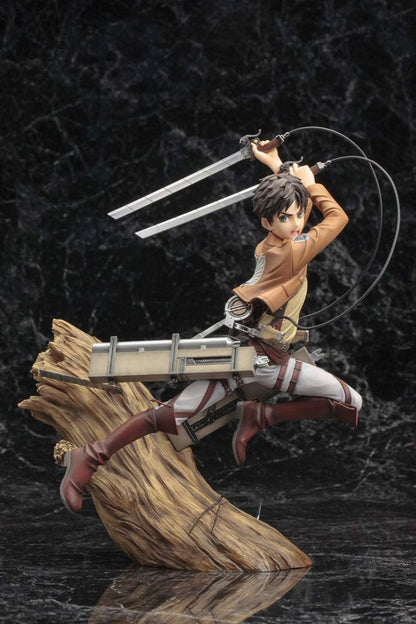 Kotobukiya Attack On Titan: Eren Yeager (Renewal Package Variant) ArtFX J Statue Figure Super Anime Store 