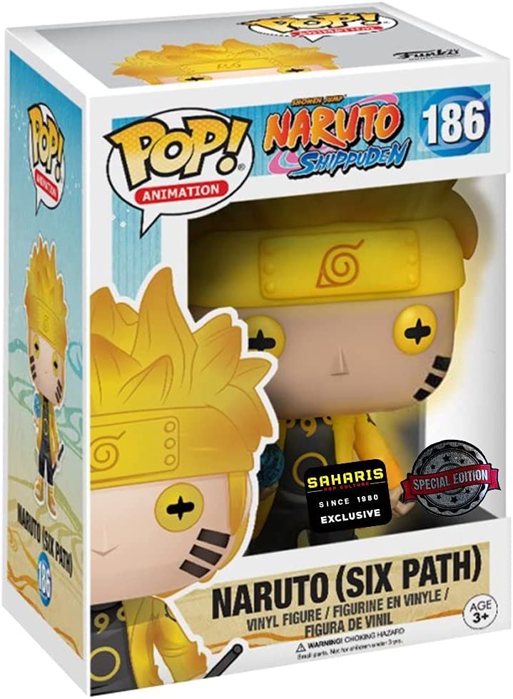 Funko POP 186 Anime: Naruto Shippuden Naruto Six Path Glow in The Dark Special Edition Figure Super Anime Store