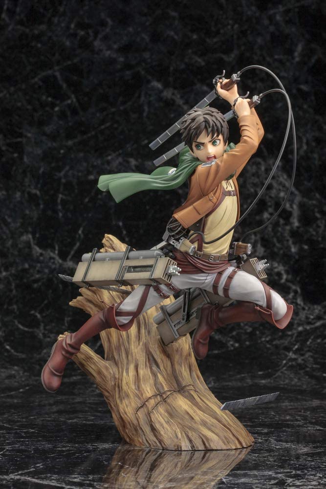 Kotobukiya Attack On Titan: Eren Yeager (Renewal Package Variant) ArtFX J Statue Figure Super Anime Store 