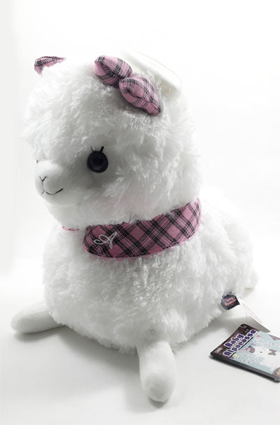 Amuse 13" Alpacasso sitting Plush - White with pink bow Super Anime Store 