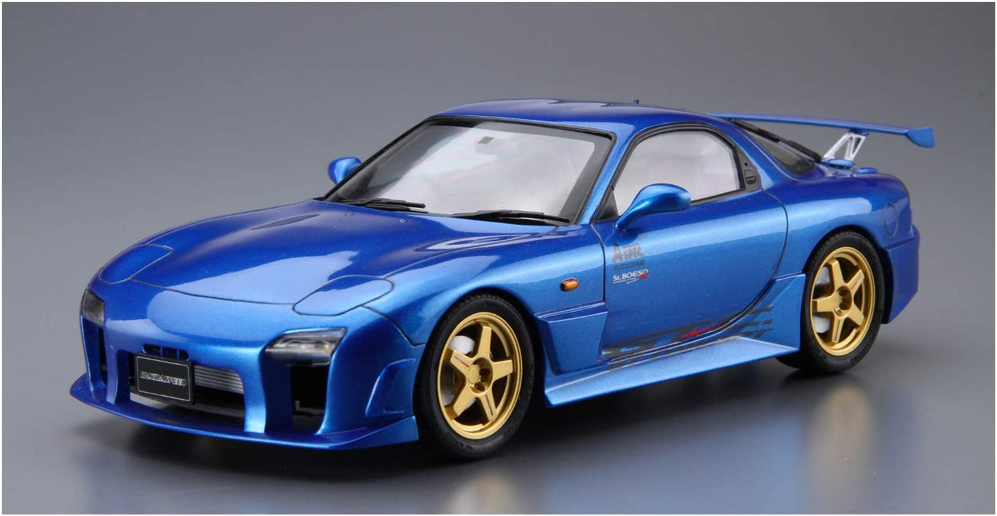 Aoshima Bunka Kyozai 1/24 The Tune Car Series No. 27 Mazda Speed ​​FD3S RX-7 A-Spec GT Concept 1999 Kit de modelo de plástico