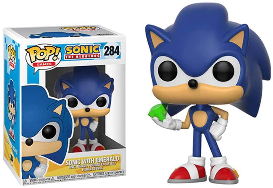 Funko POP 284: Sonic The Hedgehog Sonic with Emerald Figure Super Anime Store