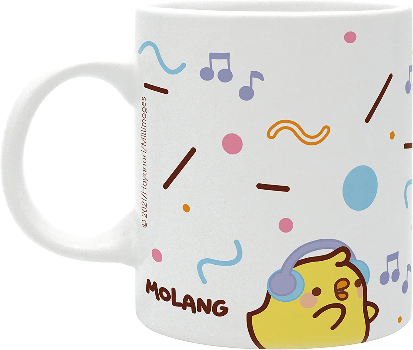 MOLANG - Taza de música Molang &amp; Piu Piu, 11 oz.