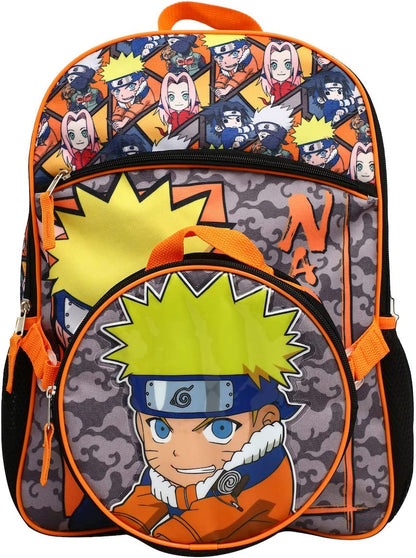 Bolsa de almuerzo y mochila para jóvenes de personajes de Naruto