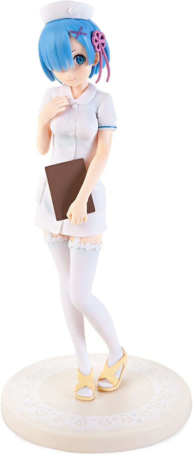 Sega ReZero Starting Life in Another World: Rem Premium Figure (White Nurse Version) Super Anime Store 