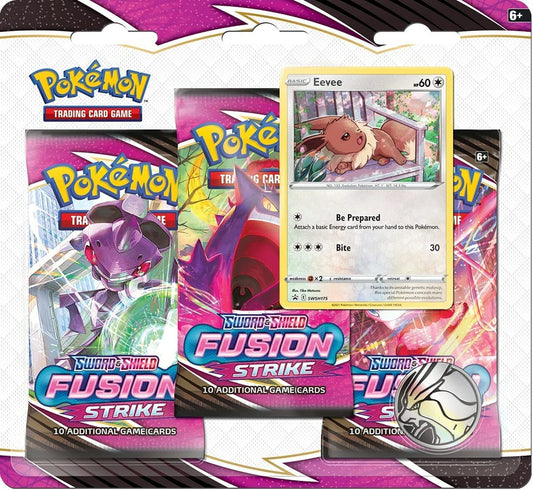 Pokemon TCG: Sword & Shield Fusion Strike 3-Booster Blister Pack Super Anime Store 