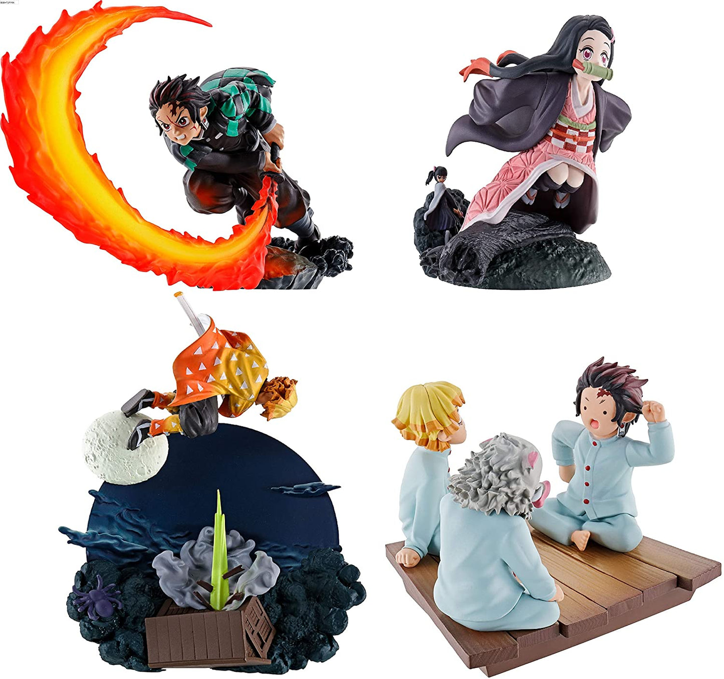 Megahouse Petitrama Figur – Demon Slayer (Vol 1). Kimetsu No Yaiba Komplettset