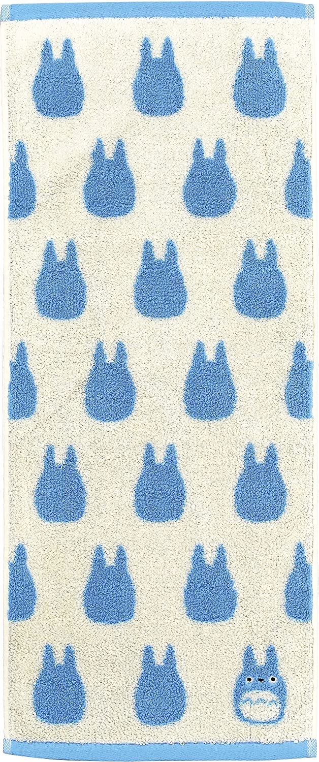 Studio Ghibli Silhouette Series (Face Towel) My Neighbor Totoro Marushin Silhouette Towel Series Light Blue
