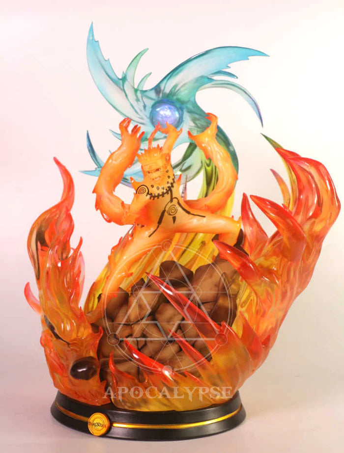Naruto Shippuden Apocalypse Kurama &amp; Sage Mode Naruto Estatua de resina
