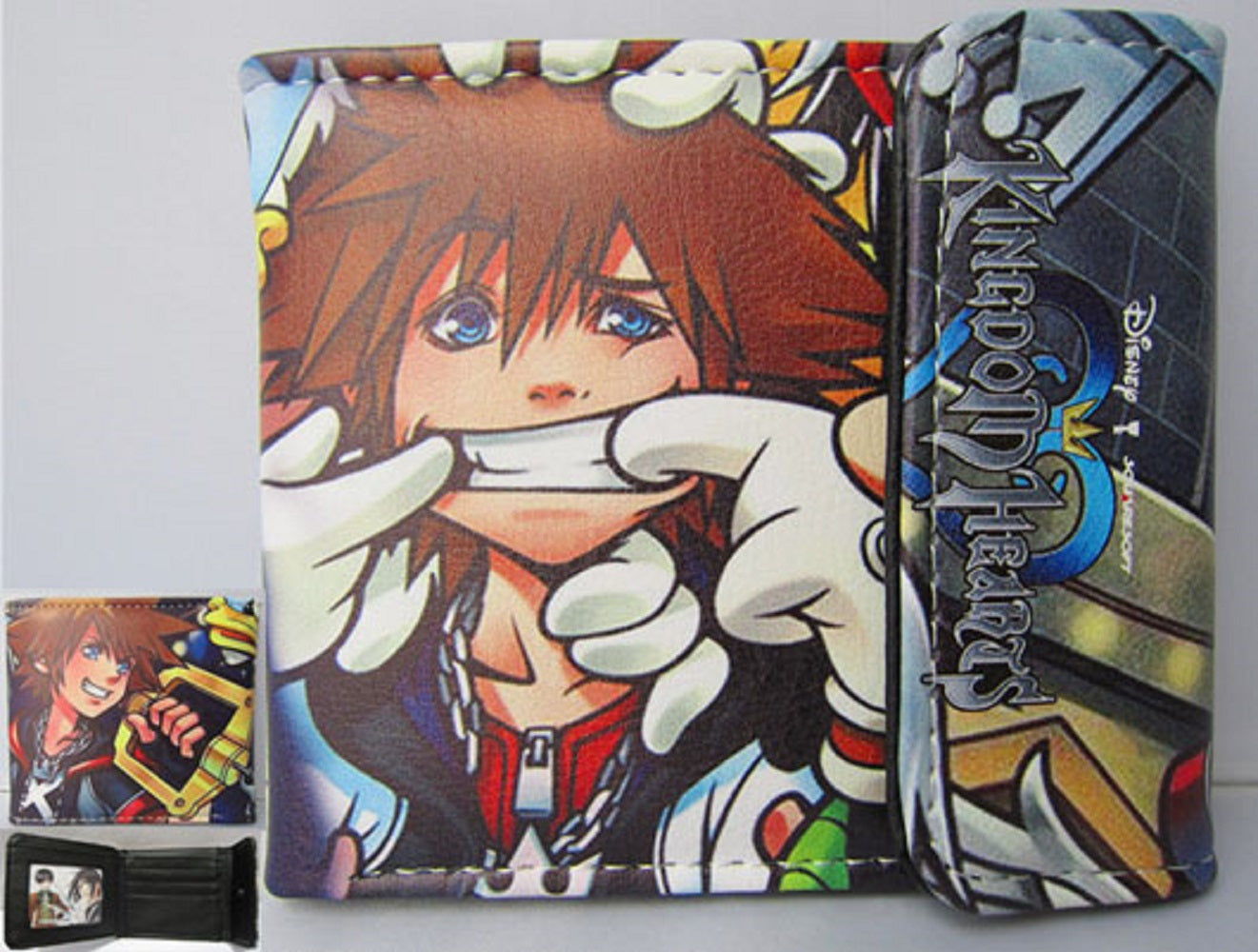 Kingdom Hearts Sora Funny Face Wallet - Super Anime Store FREE SHIPPING FAST SHIPPING USA