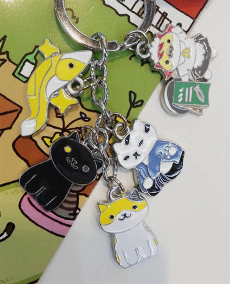 Neko Atsume Characters Keychain - Super Anime Store FREE SHIPPING FAST SHIPPING USA