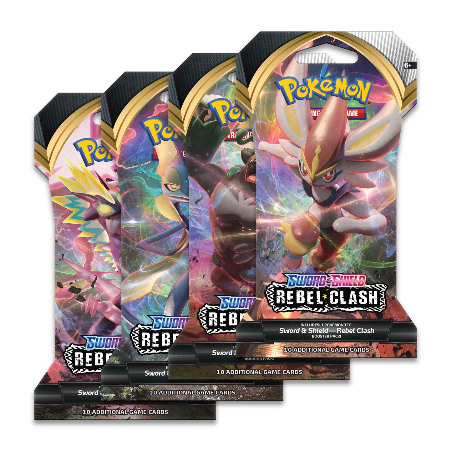 Pokémon TCG: Sword & Shield-Rebel Clash Sleeved Booster Pack (10 Cards) Super Anime Store 