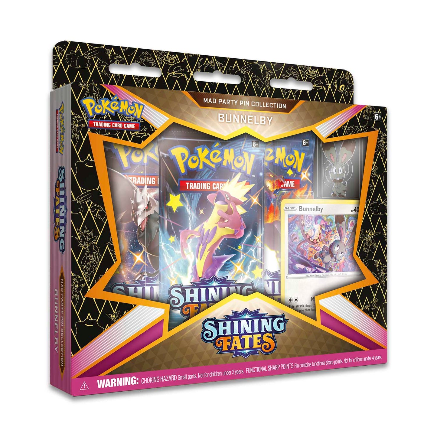 Pokémon TCG: Shining Fates Mad Party Pin Collection (Bunnelby) Super Anime Store 