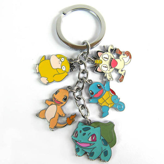 Bulbasaur Charmander Squirtle Psyduck Meowth Keychain - Super Anime Store FREE SHIPPING FAST SHIPPING USA
