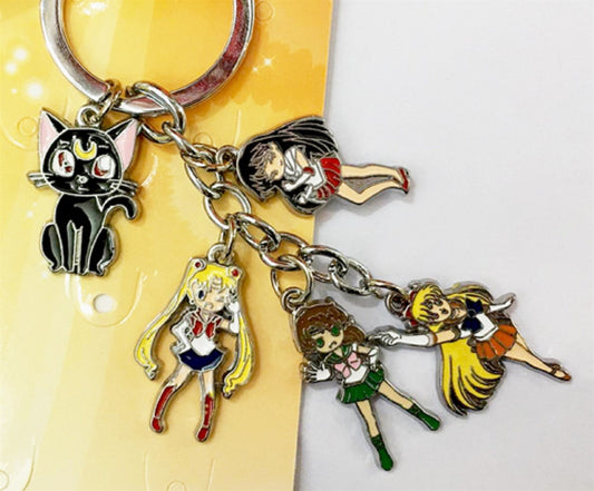 Sailor Moon Group Keychain - Super Anime Store FREE SHIPPING FAST SHIPPING USA