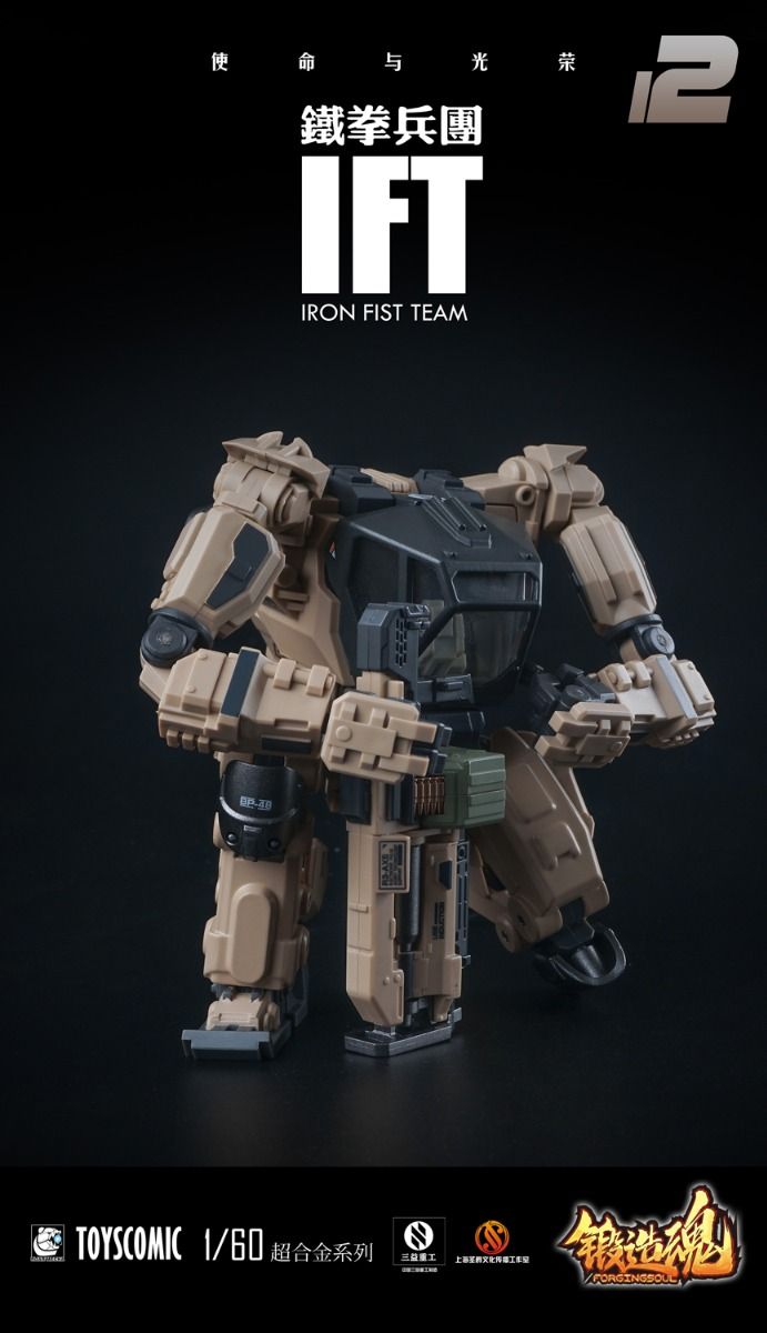 MECHANIC TOYS FORGING SOUL SERIES AGS-12 1/60 IRON FIST TEAM BP-48 HEAVY-ARMED GUARD DESERT CUSTOM Super Anime Store