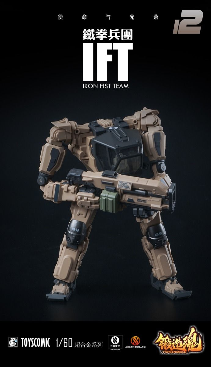 MECHANIC TOYS FORGING SOUL SERIES AGS-12 1/60 IRON FIST TEAM BP-48 HEAVY-ARMED GUARD DESERT CUSTOM Super Anime Store