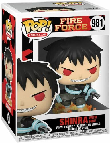 Funko POP 981 Anime: Fire Force Shinra con figura de fuego