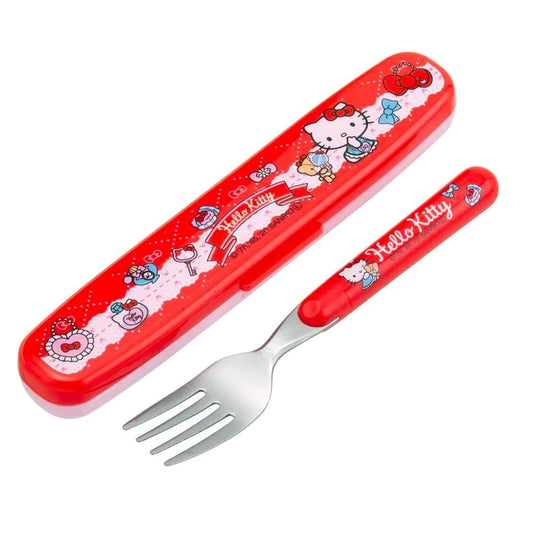 Sanrio Characters Hello Kitty Fork and Case Set