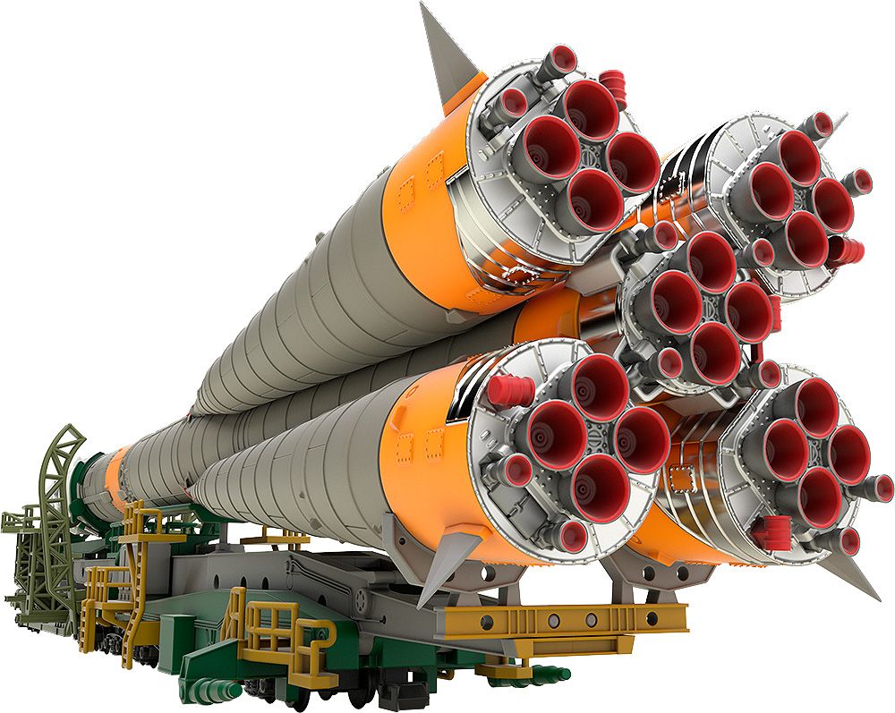 MODEROID 1/150 Plastic Model Soyuz Rocket & Transport Train Model Kit