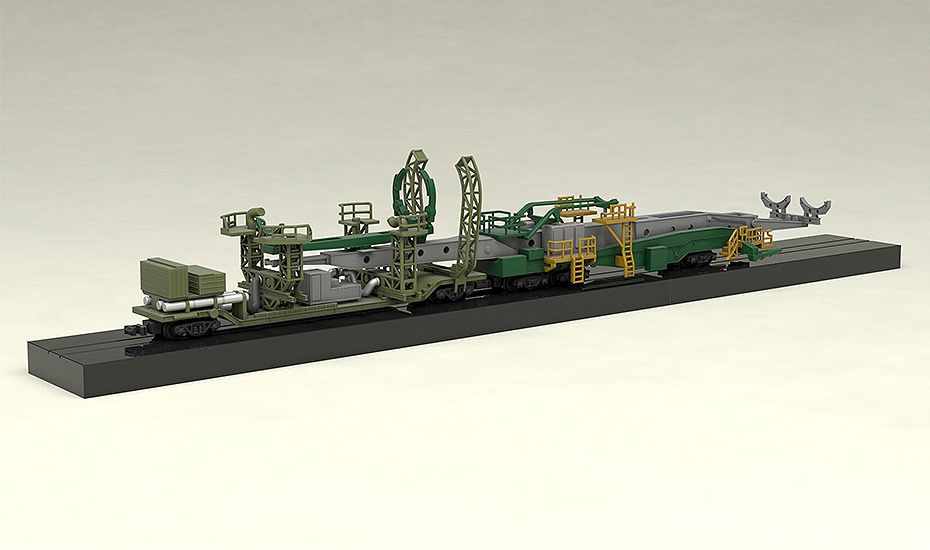 MODEROID 1/150 Plastikmodell-Sojus-Rakete und Transportzug-Modellbausatz